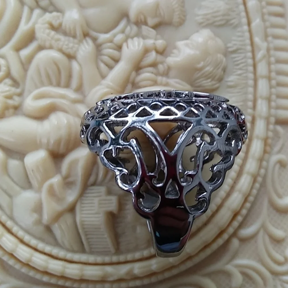 Stainless Steel Statement Outstanding Ring sz 9